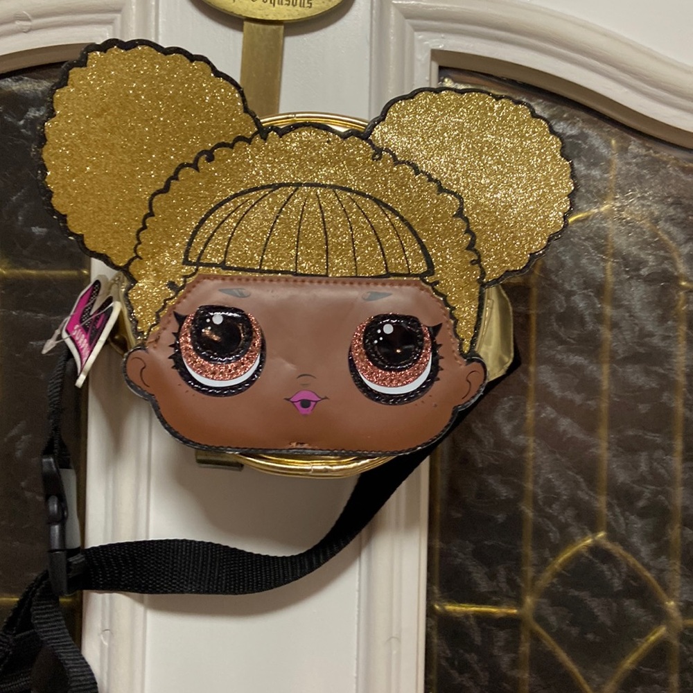 LOL Surprise Queen Bee Fanny Pack. gold and Black